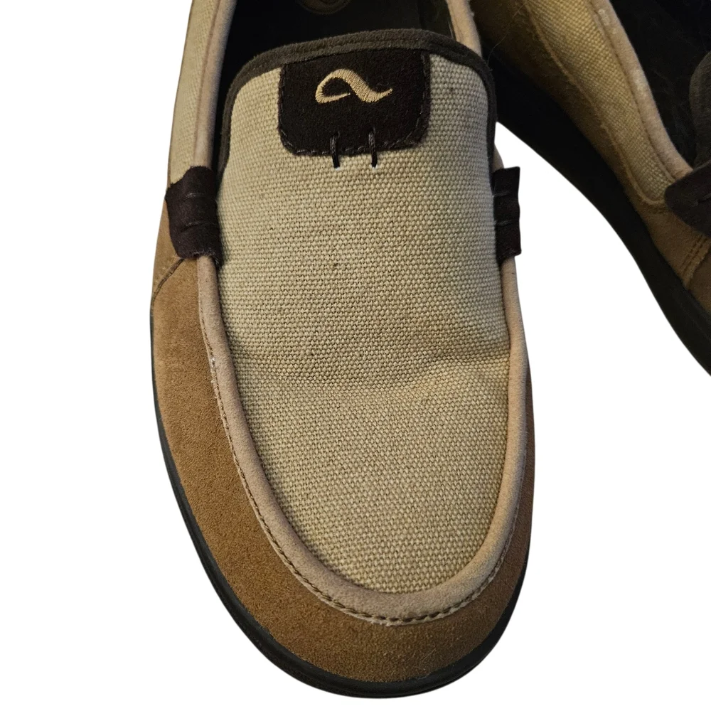 Vintage Men's Adio Skater Shoe Brown & Tan Leather Slip-On Shoes Size 10 USED - Picture 12 of 15